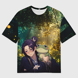 Мужская футболка оверсайз Жэньши и лягушка - Монолог Фармацевта