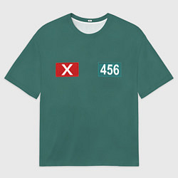 Футболка оверсайз мужская Игра кальмара 456, цвет: 3D-принт
