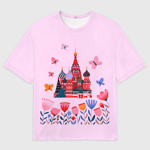 Мужская футболка оверсайз Москва - собор / 3D-принт – фото 1