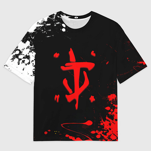 Мужская футболка оверсайз Doom краски всплеск / 3D-принт – фото 1