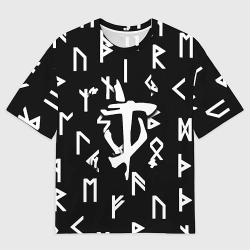 Мужская футболка оверсайз Doom магические символы / 3D-принт – фото 1