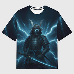 Мужская футболка оверсайз Электросамурай