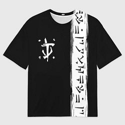 Мужская футболка оверсайз Doom символы марса