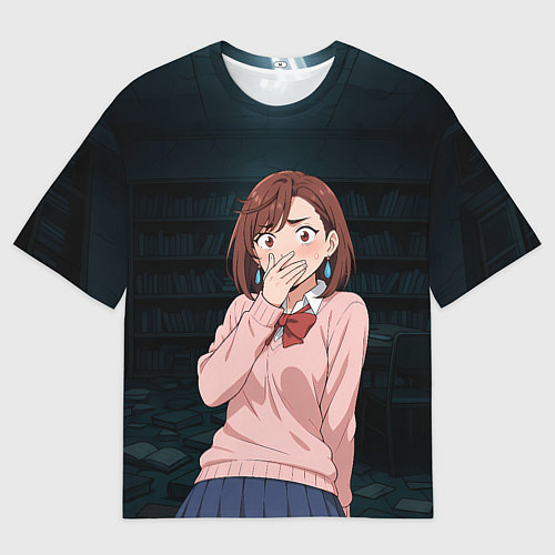 Мужская футболка оверсайз Испуганная Сиратори Айра / 3D-принт – фото 1