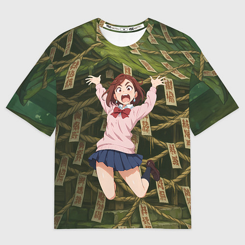 Мужская футболка оверсайз Сиратори Айра испуганная в полете / 3D-принт – фото 1