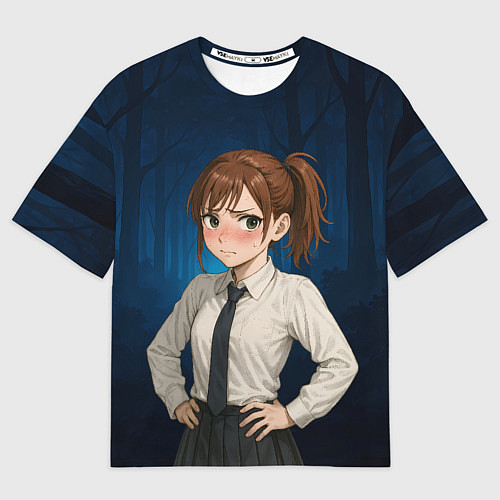 Мужская футболка оверсайз Сиратори Айра школьница / 3D-принт – фото 1