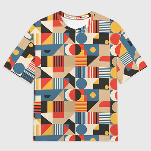 Мужская футболка оверсайз Ритмы Баухауса / 3D-принт – фото 1