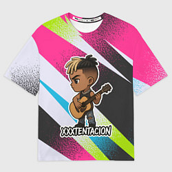 Футболка оверсайз мужская XXXTentacion в мультяшном стиле, цвет: 3D-принт