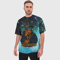 Футболка оверсайз мужская XXXTentacion think about it, цвет: 3D-принт — фото 2