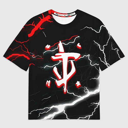 Мужская футболка оверсайз Doom шторм текстура / 3D-принт – фото 1