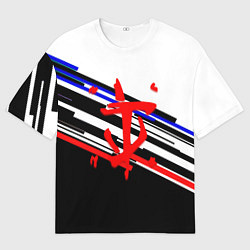 Футболка оверсайз мужская Doom line color, цвет: 3D-принт