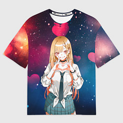 Мужская футболка оверсайз Марин Китагава с любовью - Эта фарфоровая кукла вл