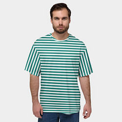 Футболка оверсайз мужская Тельняшка пограничника, цвет: 3D-принт — фото 2