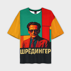 Мужская футболка оверсайз Шредингер поп-арт