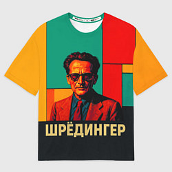 Мужская футболка оверсайз Шредингер поп-арт