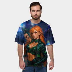 Футболка оверсайз мужская Нами киберпанк реализм, цвет: 3D-принт — фото 2