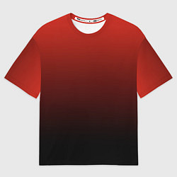 Мужская футболка оверсайз Red gradient