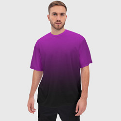 Футболка оверсайз мужская Purple gradient, цвет: 3D-принт — фото 2