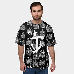 Футболка оверсайз мужская Doom хищник леса, цвет: 3D-принт — фото 2