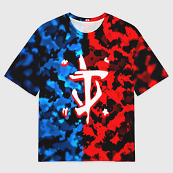 Футболка оверсайз мужская Doom камуфляж текстура, цвет: 3D-принт