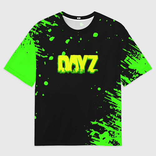 Мужская футболка оверсайз Dayz кислотное краски логотип / 3D-принт – фото 1