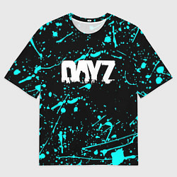 Мужская футболка оверсайз Dayz голубые краски