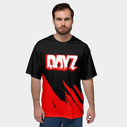 Футболка оверсайз мужская Dayz штрихи красок, цвет: 3D-принт — фото 2