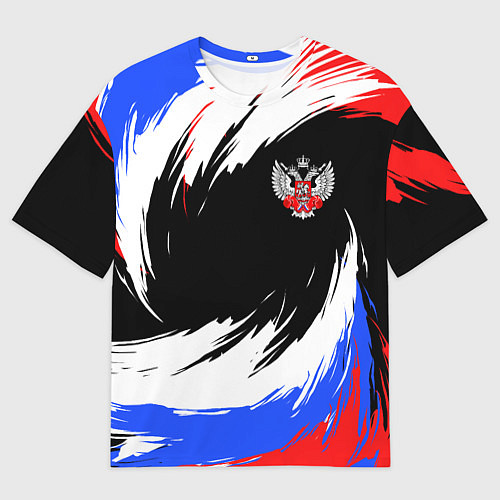 Мужская футболка оверсайз Федерация бокса РФ - краска / 3D-принт – фото 1