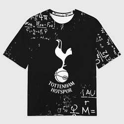 Футболка оверсайз мужская ФК Тоттенхэм символы, цвет: 3D-принт