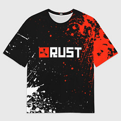 Мужская футболка оверсайз Раст - лого