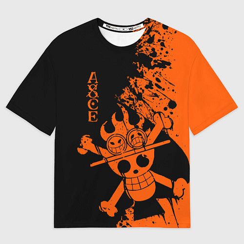 Мужская футболка оверсайз One Piece - Ace / 3D-принт – фото 1