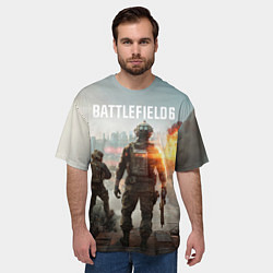 Футболка оверсайз мужская Битва за Бруклин из Battlefield 6, цвет: 3D-принт — фото 2