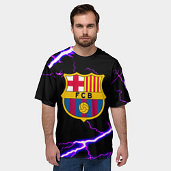 Футболка оверсайз мужская Barcelona neon storm, цвет: 3D-принт — фото 2