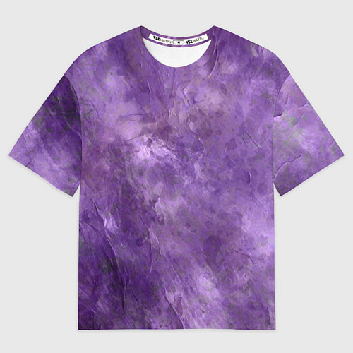 Мужская футболка оверсайз Абстракция - violet oil painting / 3D-принт – фото 1