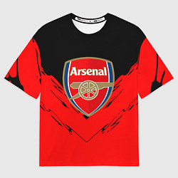 Футболка оверсайз мужская Arsenal текстура краски, цвет: 3D-принт