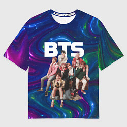 Мужская футболка оверсайз BTS фотосессия на диване