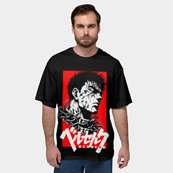 Футболка оверсайз мужская Берсерк аниме, цвет: 3D-принт — фото 2