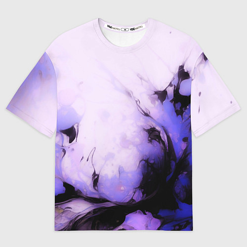 Мужская футболка оверсайз Взрывной индиго светлый / 3D-принт – фото 1