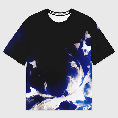 Мужская футболка оверсайз Синее пламя / 3D-принт – фото 1