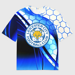 Мужская футболка оверсайз Лестер сити броня соты