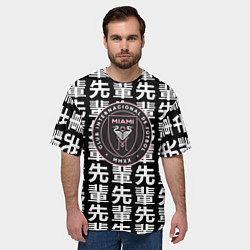 Футболка оверсайз мужская Inter japan black, цвет: 3D-принт — фото 2