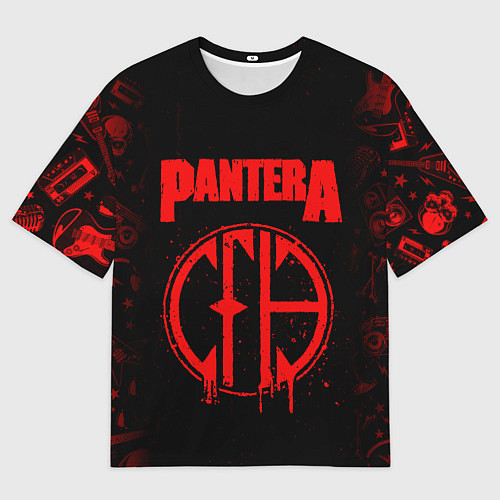 Мужская футболка оверсайз Pantera рок группа / 3D-принт – фото 1