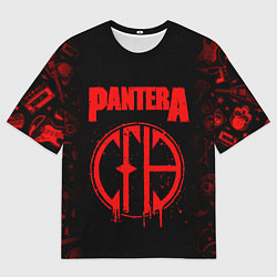 Мужская футболка оверсайз Pantera рок группа