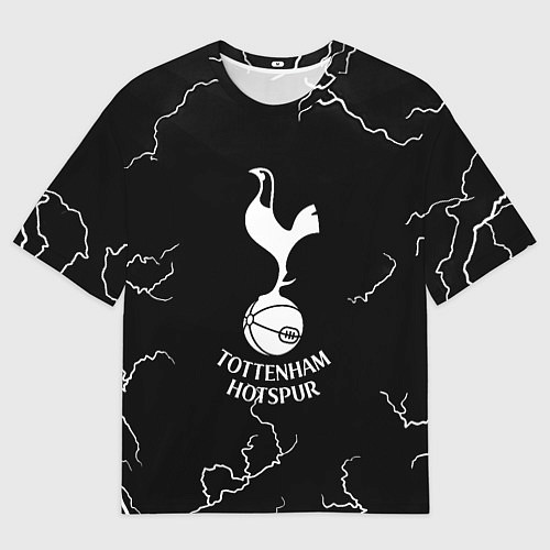 Мужская футболка оверсайз Тоттенхэм Хотспур молнии / 3D-принт – фото 1