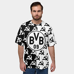 Футболка оверсайз мужская Borussia паттерн ссср, цвет: 3D-принт — фото 2