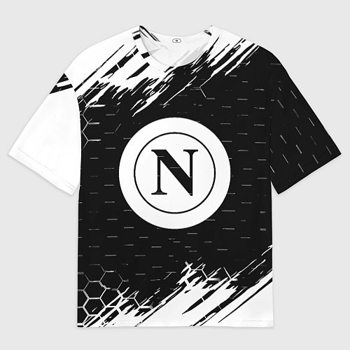 Мужская футболка оверсайз Napoli краски соты текстура / 3D-принт – фото 1