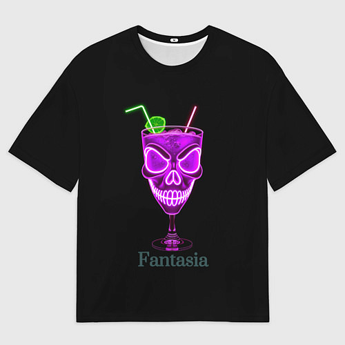 Мужская футболка оверсайз Fantasia pink / 3D-принт – фото 1