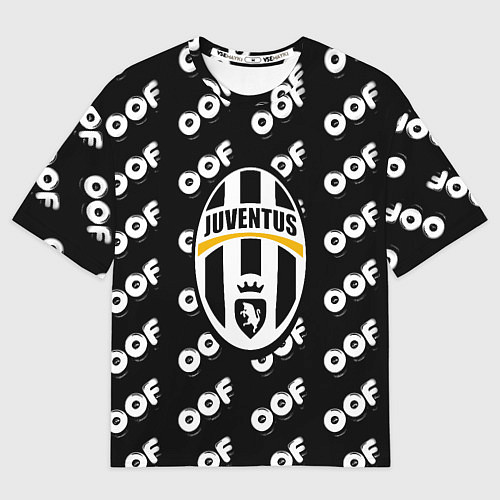Мужская футболка оверсайз Juventus off pattern / 3D-принт – фото 1