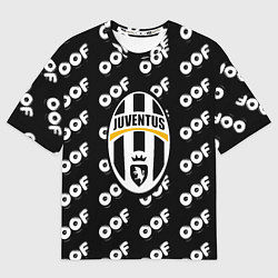 Футболка оверсайз мужская Juventus off pattern, цвет: 3D-принт