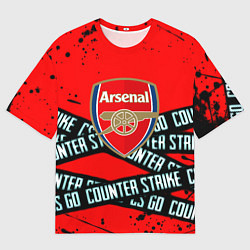 Футболка оверсайз мужская Arsenal x counter strike game, цвет: 3D-принт